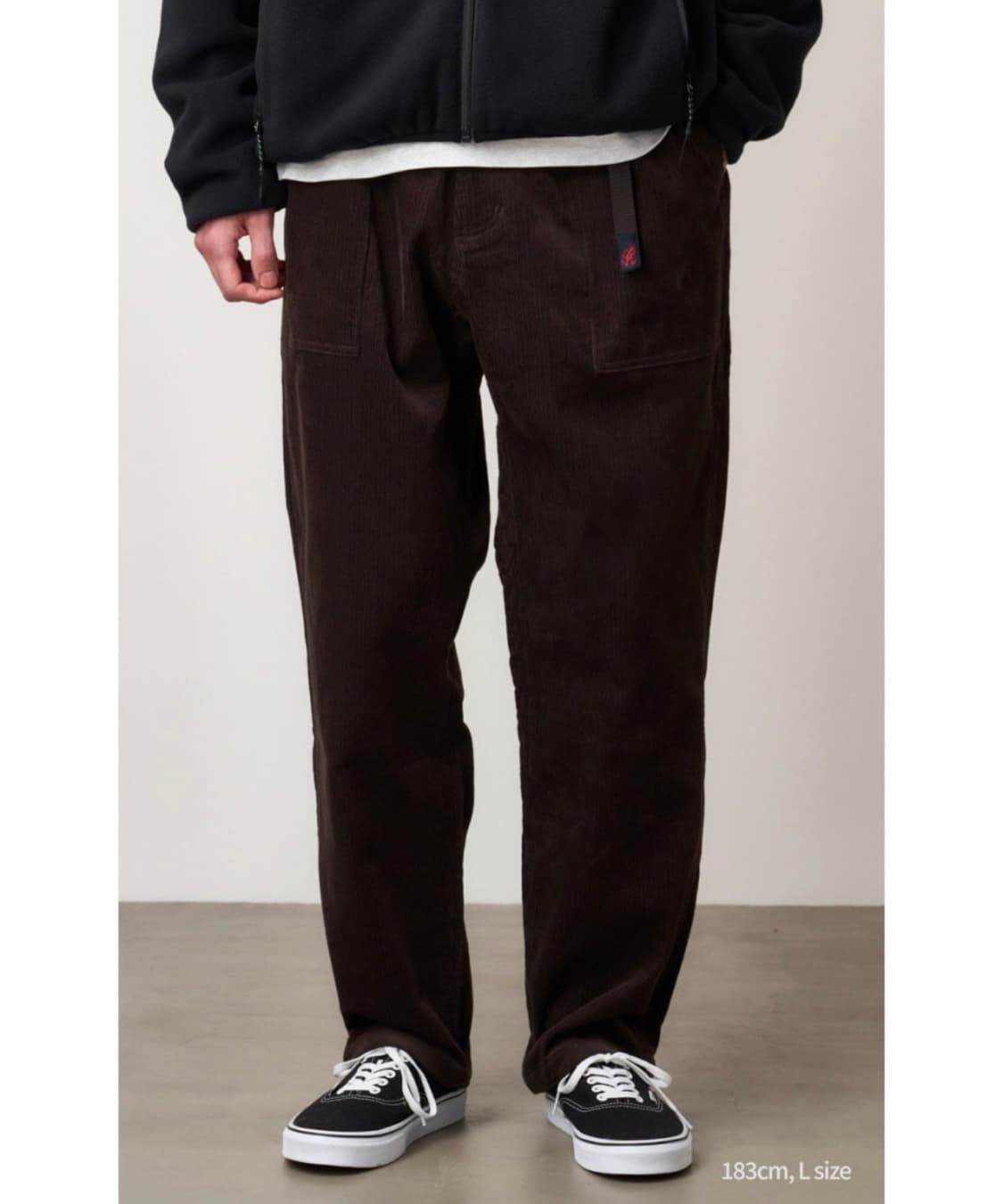 그라미치 코듀로이 루즈 테이퍼팬츠 블랙 32 상품이미지5