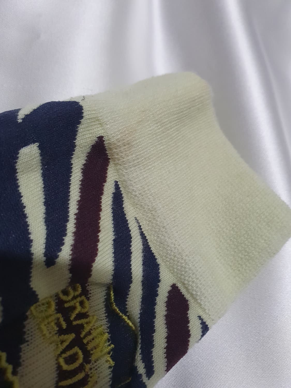 그린 와인 네이비 지브라 얼룩말 브레인 데드 로고헤드 드레스 삭스 양말 상품이미지3