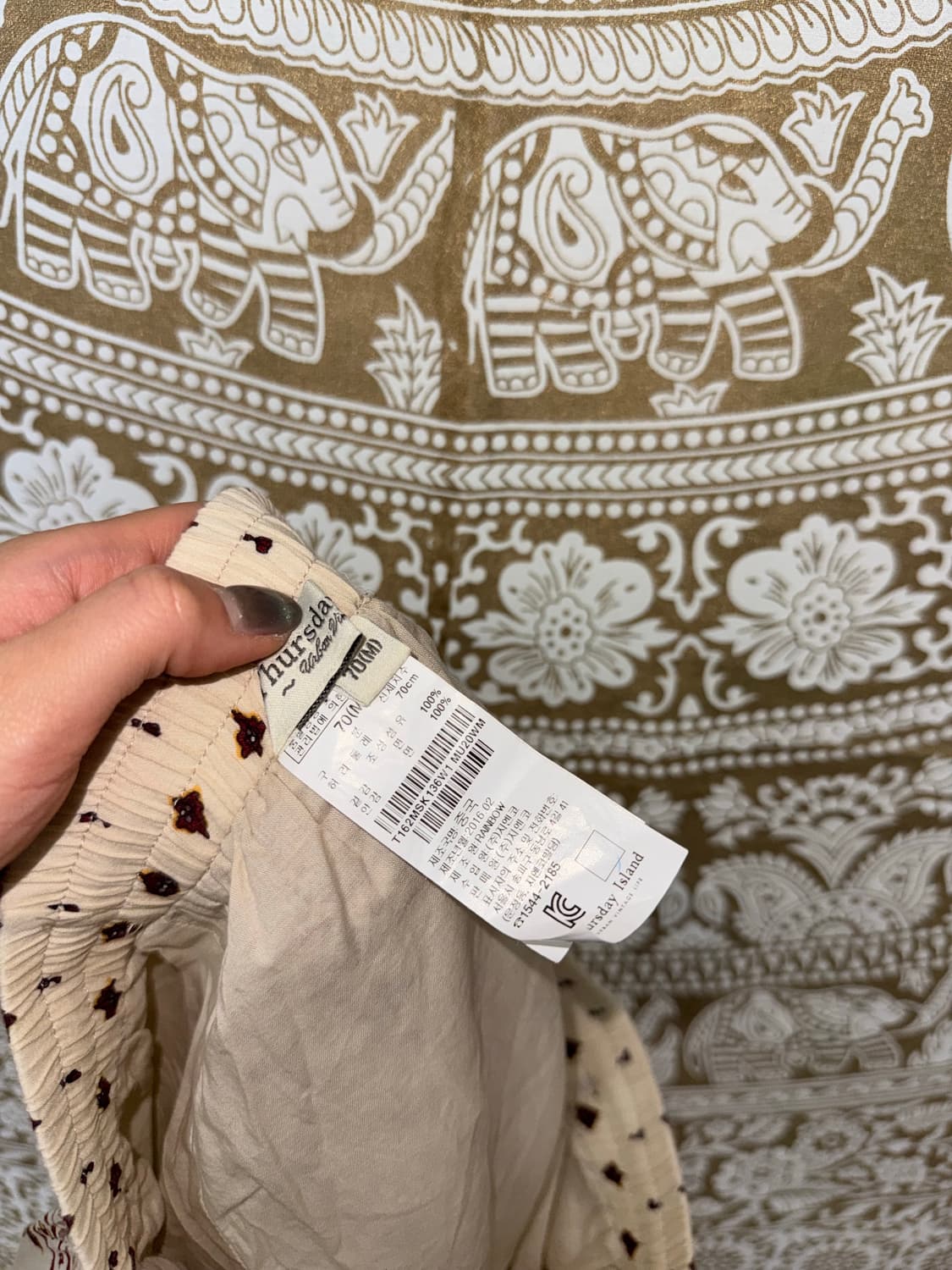 써스데이아일랜드 밴딩 페이즐리 미니스커트 상품이미지6