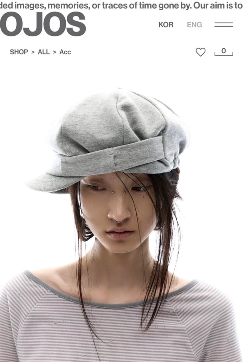 Ojos 오호스 유틸리티 루프 밴드 모자 그레이 상품이미지3