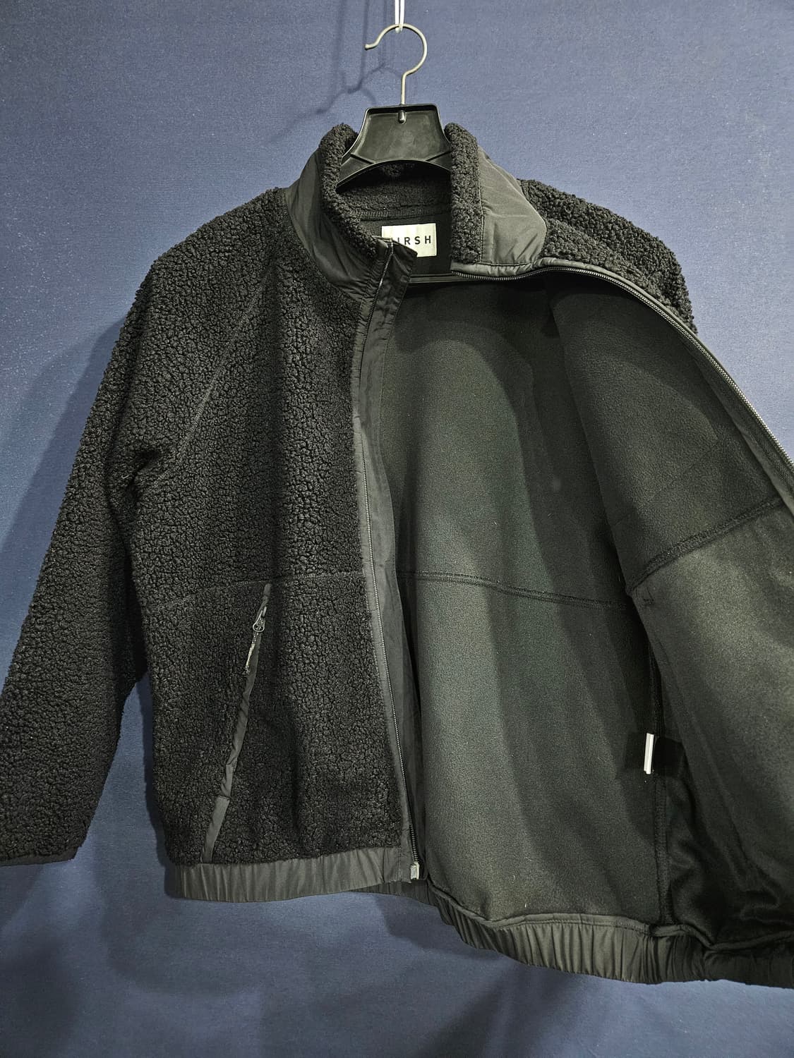 키르시 블랙컬러 남성 오버핏 95 뽀글이 자켓 상품이미지8