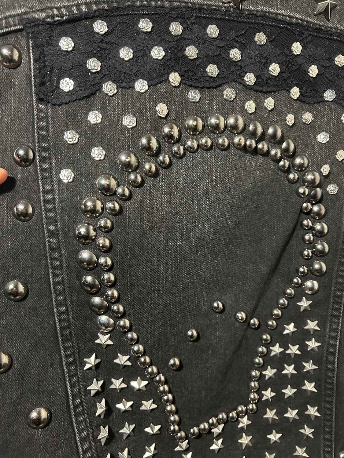 Big Stud Chain Detail Denim Vest  상품이미지7