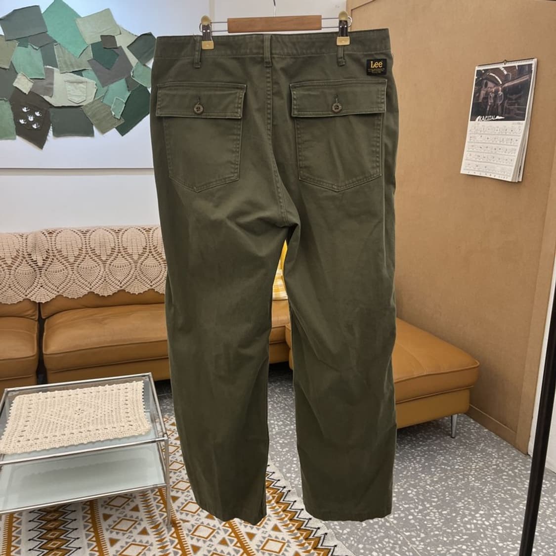 LEE 리 밀리터리 사파리 말차카키 코튼팬츠 면바지 XL C10564 상품이미지4