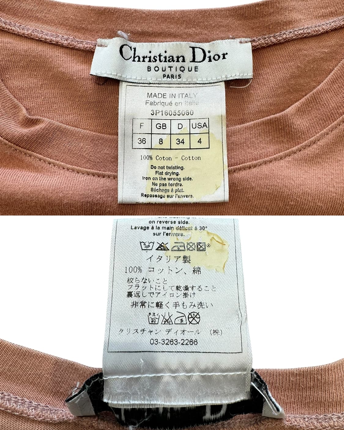 크리스찬 디올 by 존 갈리아노 03SS 슬리브 타이 디테일 티셔츠 상품이미지10