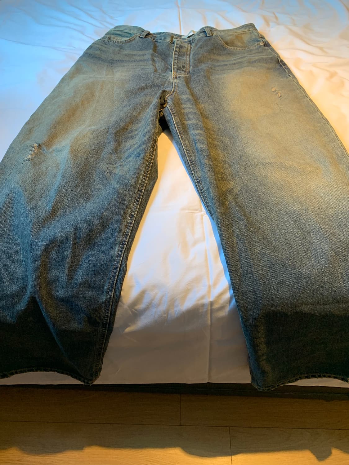 언더마이카 이에크 핸드 브러쉬 와이드 진 상품이미지5