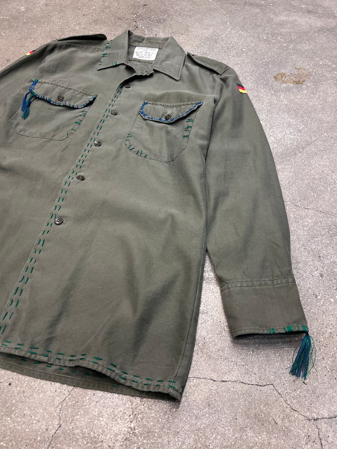 독일군 필드 셔츠 자켓 자수 handmade 상품이미지4