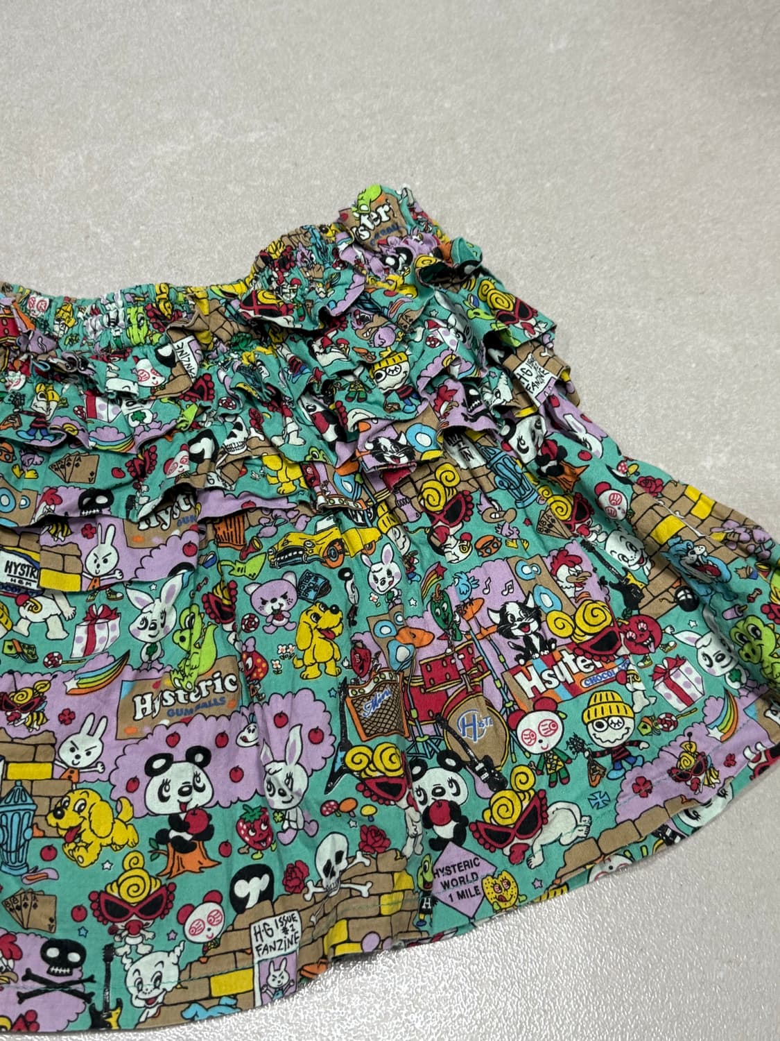 히스테릭 글래머 아카이브 프릴 귀여운 패턴 밴딩 미니 스커트 상품이미지3