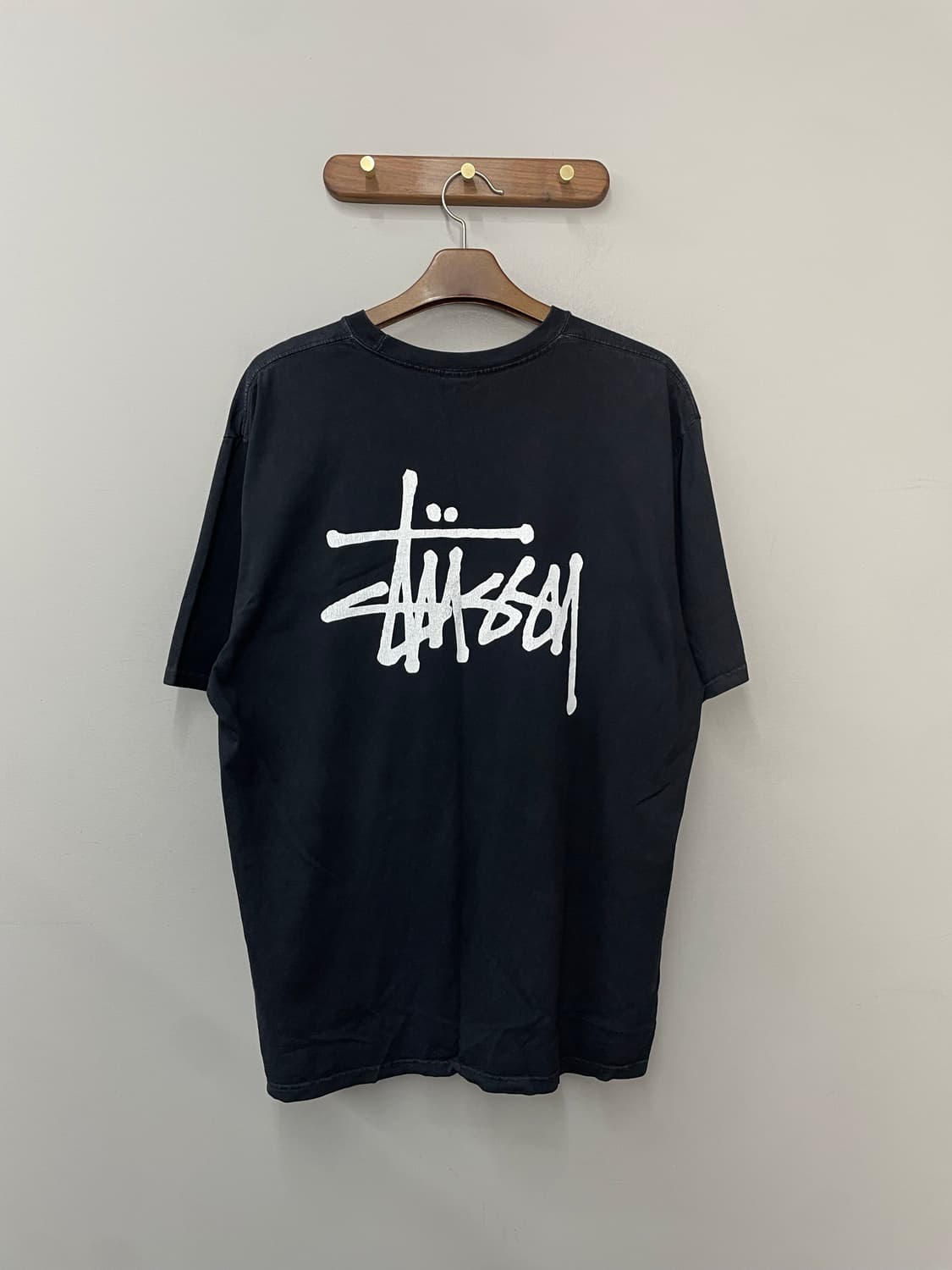 스투시 베이직 로고 블랙 반팔 H2392 상품이미지5