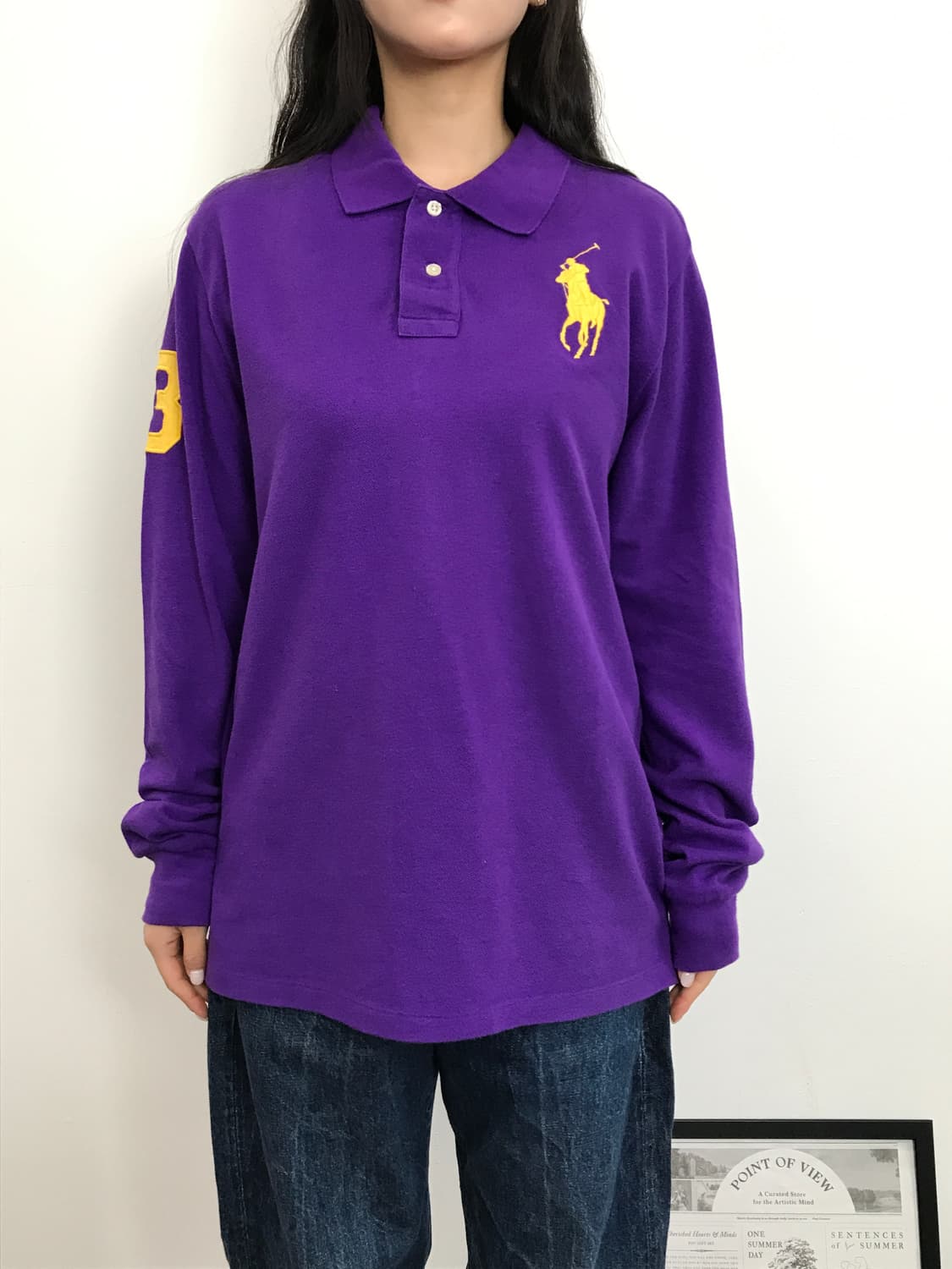 Polo Big Pony Long Sleeve Polo Purple 상품이미지3
