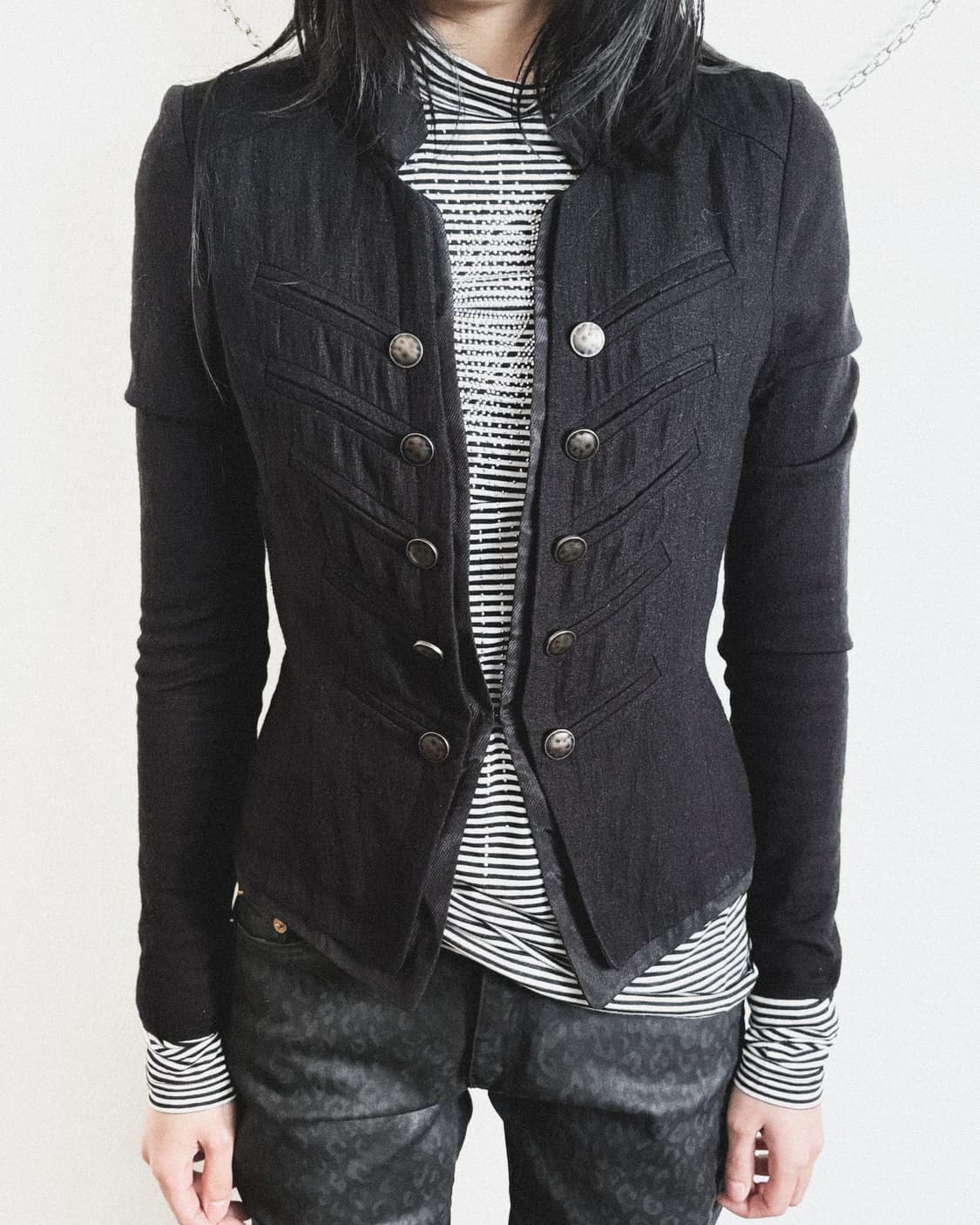 vov 나폴레옹 버튼 니트 가디건 자켓 상품이미지2