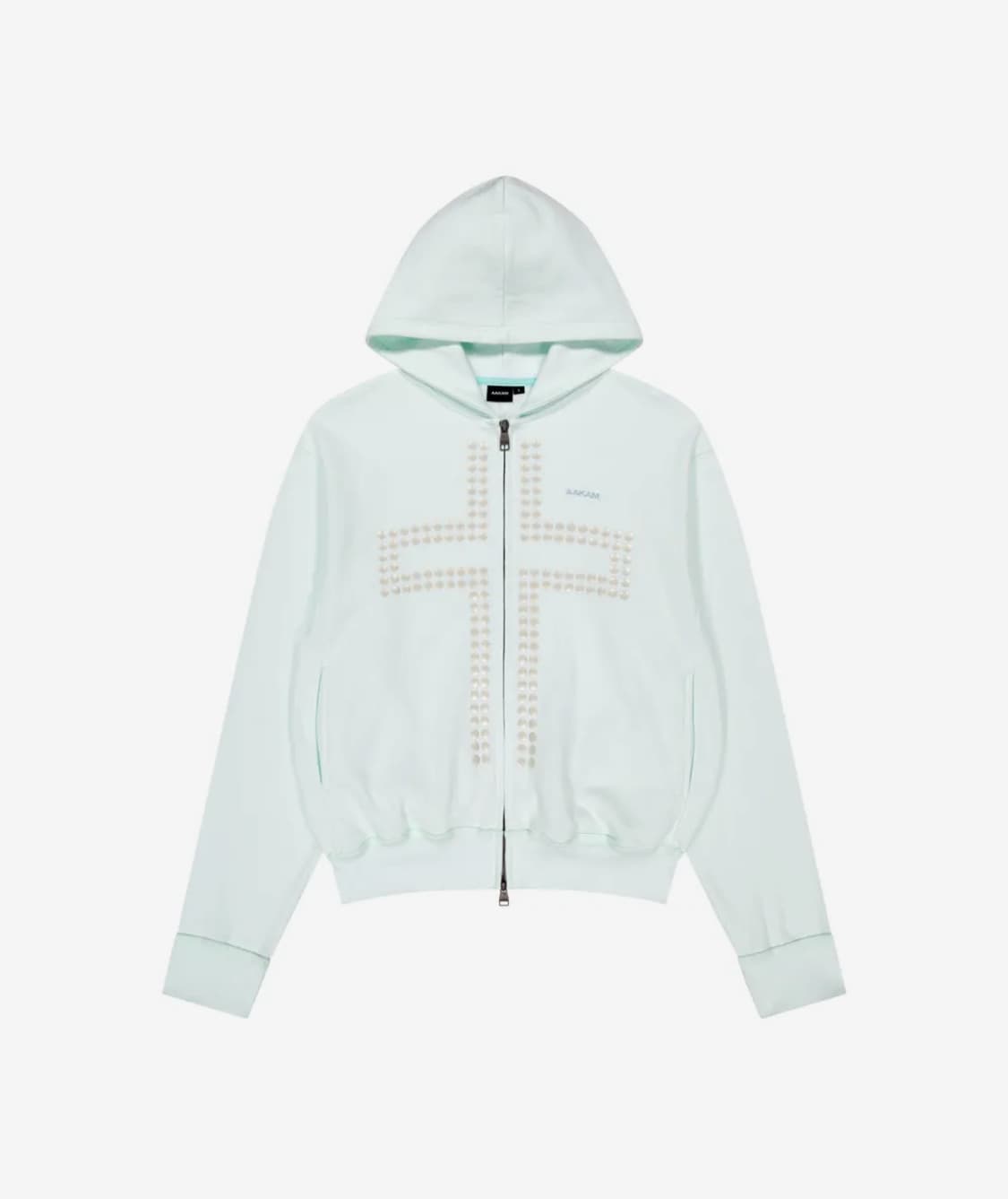 아캄 크로스 라인스톤 후드집업 후디 아이스블루 rhinestone 상품이미지1