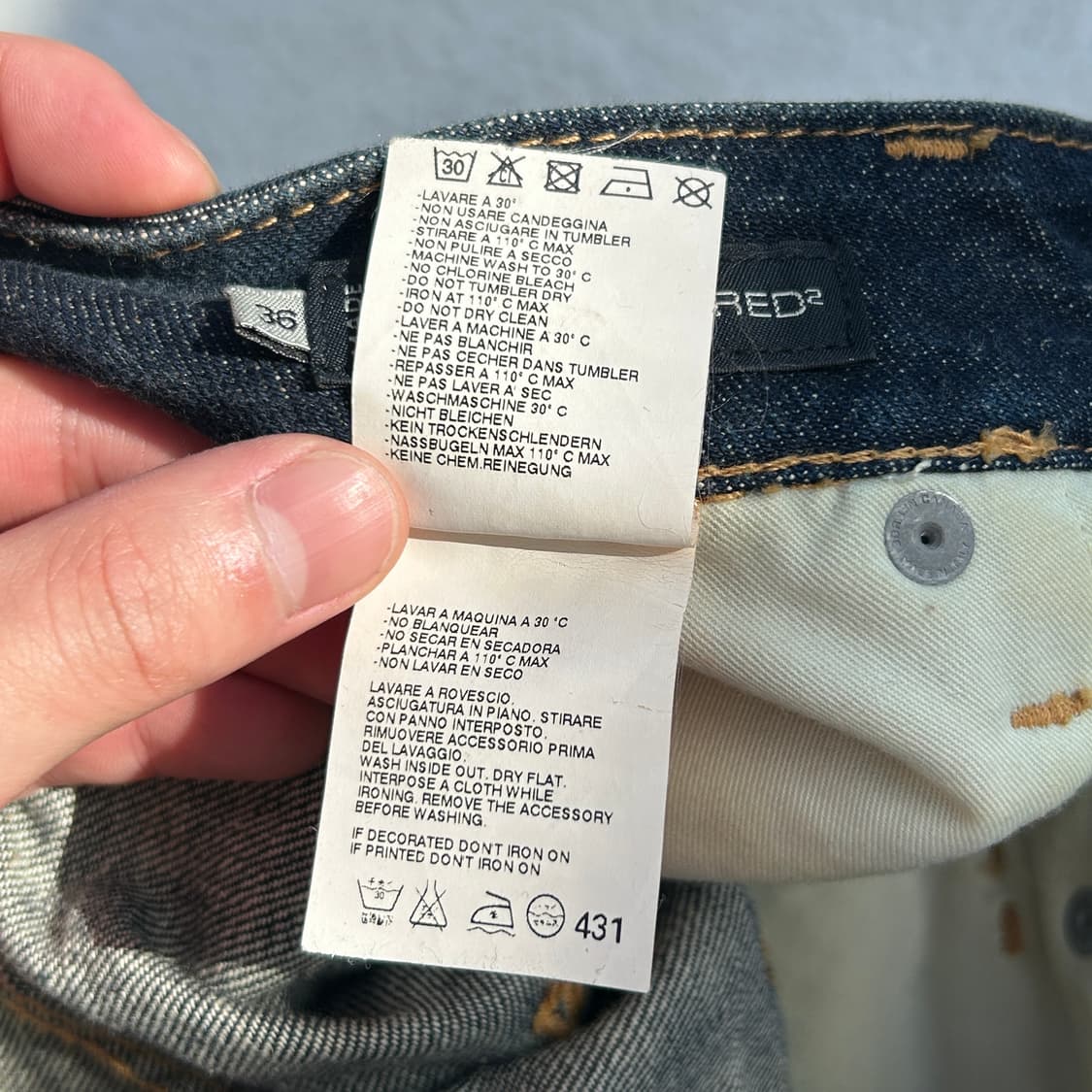 디스퀘어드2 로우라이즈 DENIM DUDS 데님 진 상품이미지8