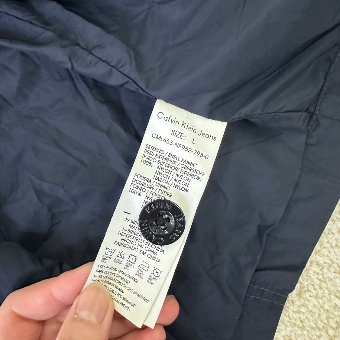L 캘빈클라인진스 내피조끼 퀄팅 자켓 0324D 상품이미지3