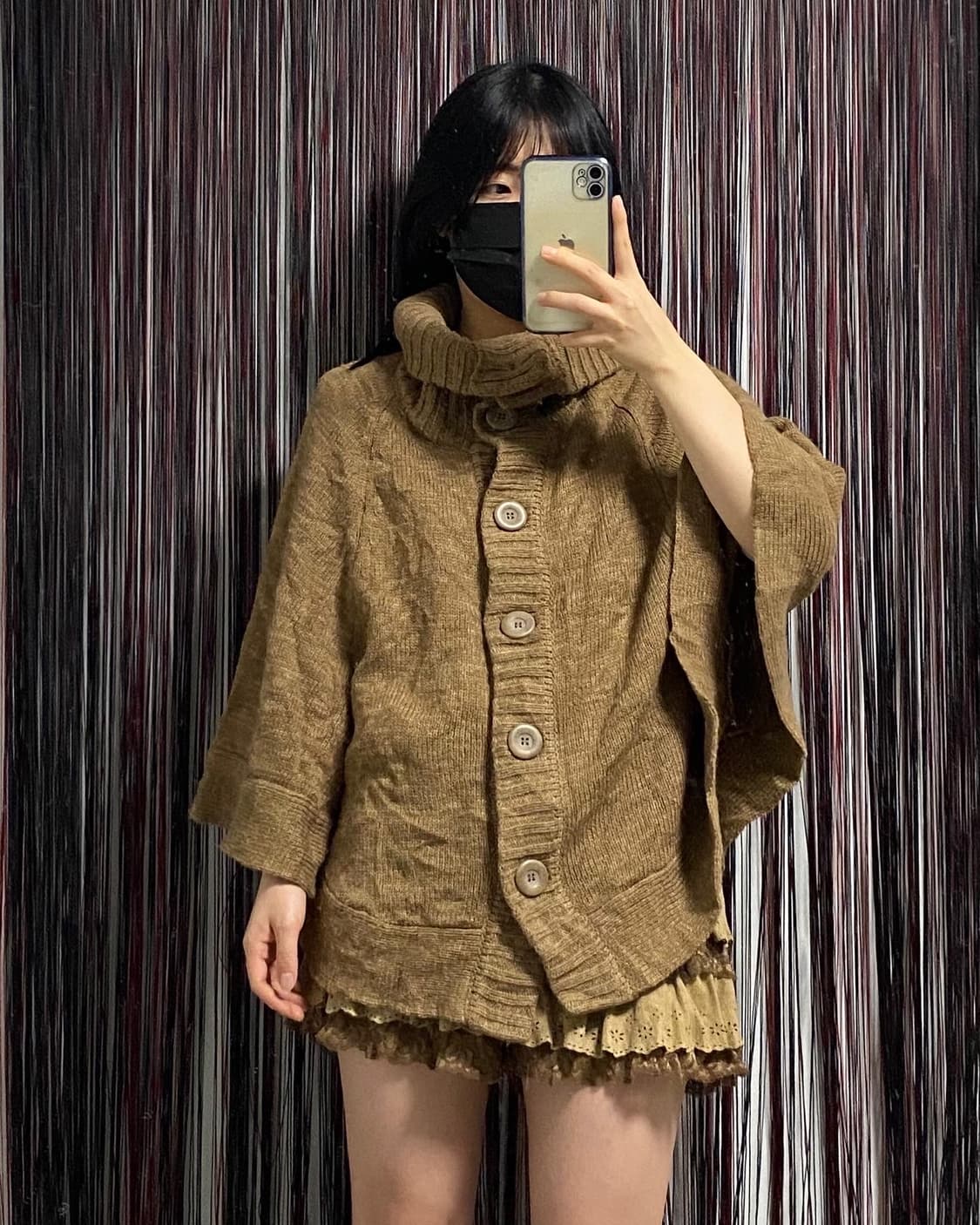 Japan) 하이넥 단추 케이프 ✔️𝙎𝙞𝙯 상품이미지3