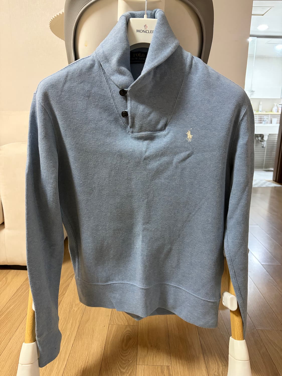 [s] 폴로랄프로렌 블루 숄카라 니트 상품이미지1