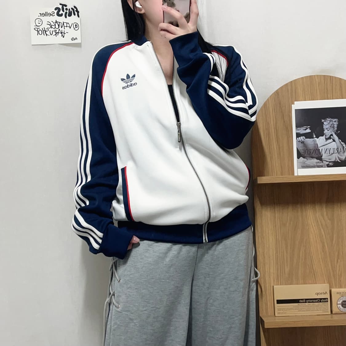 [정품] 아디다스 화이트배색 SST 트랙탑 져지 [ 105 ] 상품이미지1