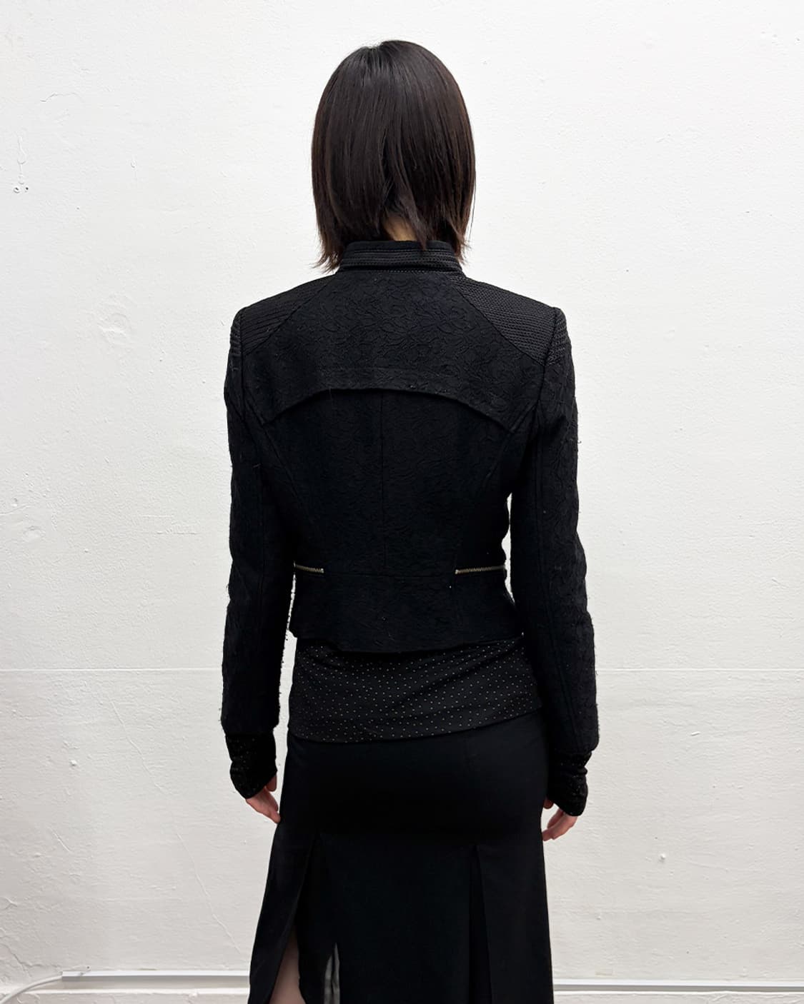 빈티지 플로럴 패턴 모토 자켓 상품이미지3