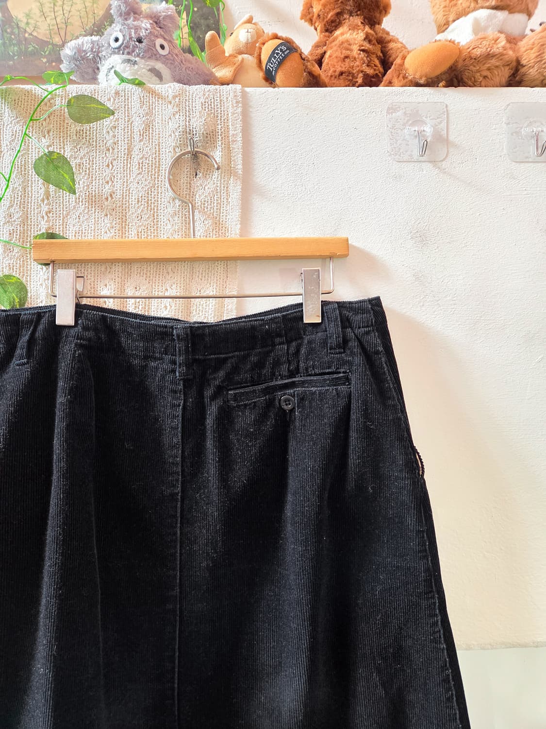 블랙 코듀로이 롱스커트 상품이미지6