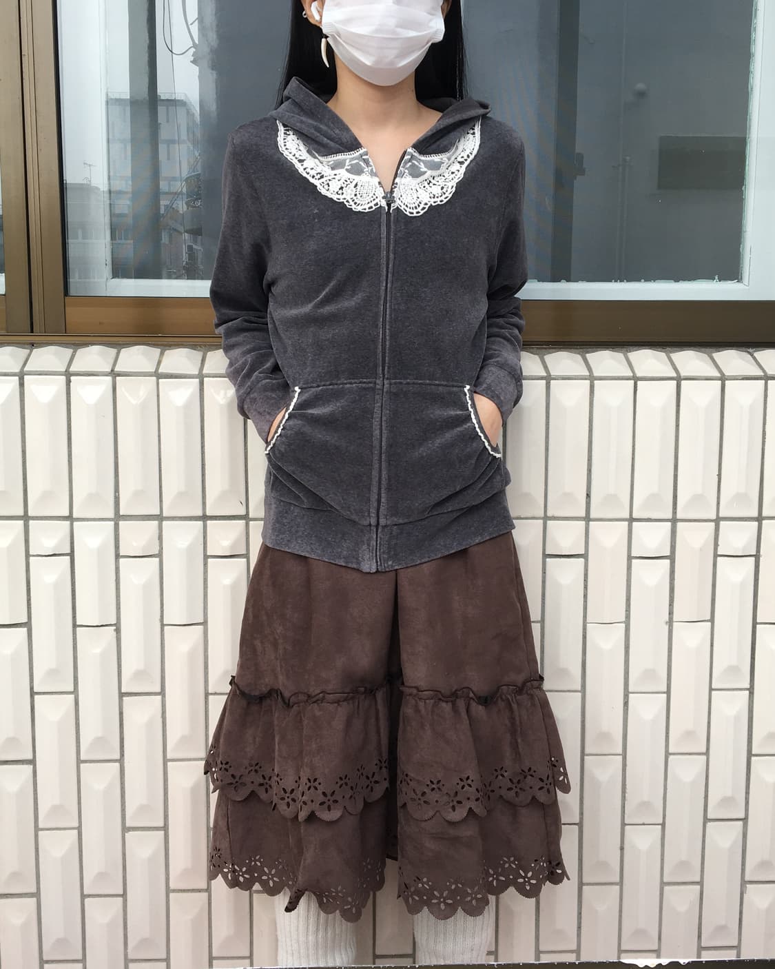 Punching point skirt onepiece 상품이미지5