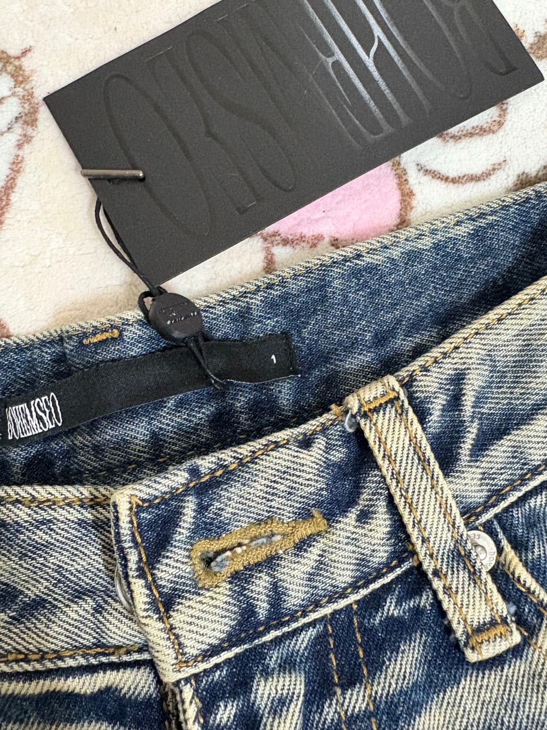 보헤미안서울 데미지 워싱 쇼츠 블루 1사이즈 상품이미지2