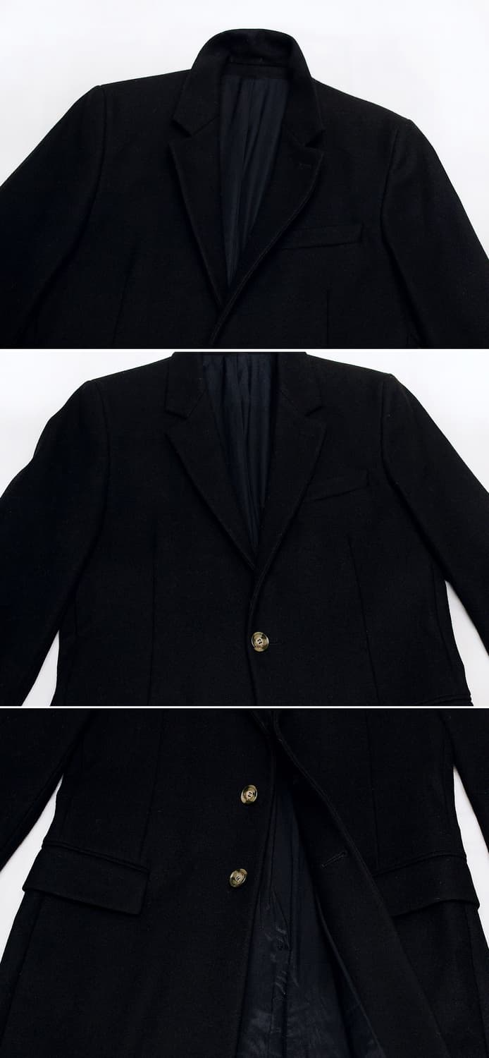 아미 (ami) 블랙 퓨어울 클래식 싱글 코트 (48 / 95-100) 상품이미지4