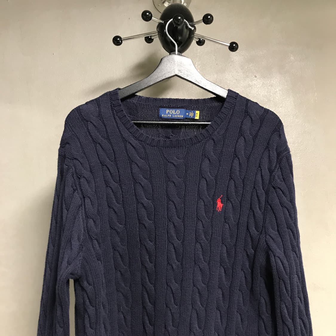 폴로 랄프로렌 QR 케이블 니트 네이비 M 상품이미지2