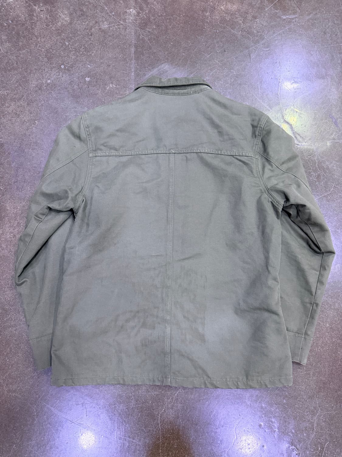 자라 코듀로이 카라 초어 워크자켓 올리브 L 상품이미지2