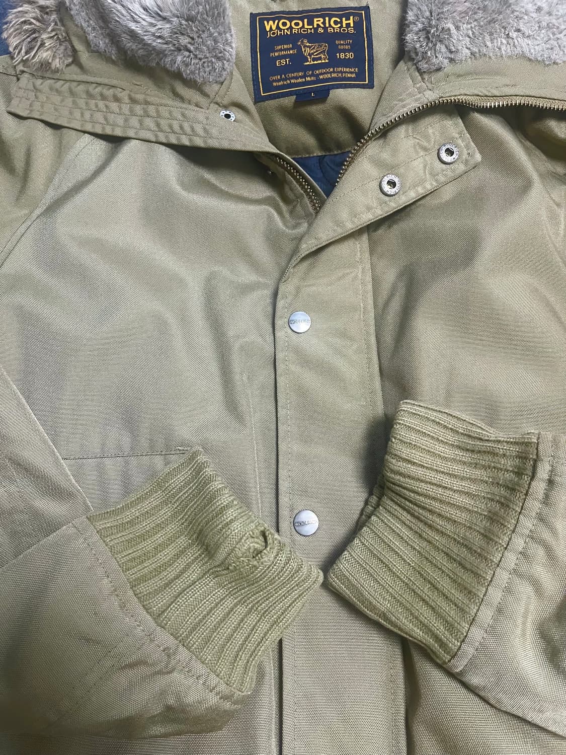 [L] 울리치 N2B 퍼 후드 자켓 카키 상품이미지3