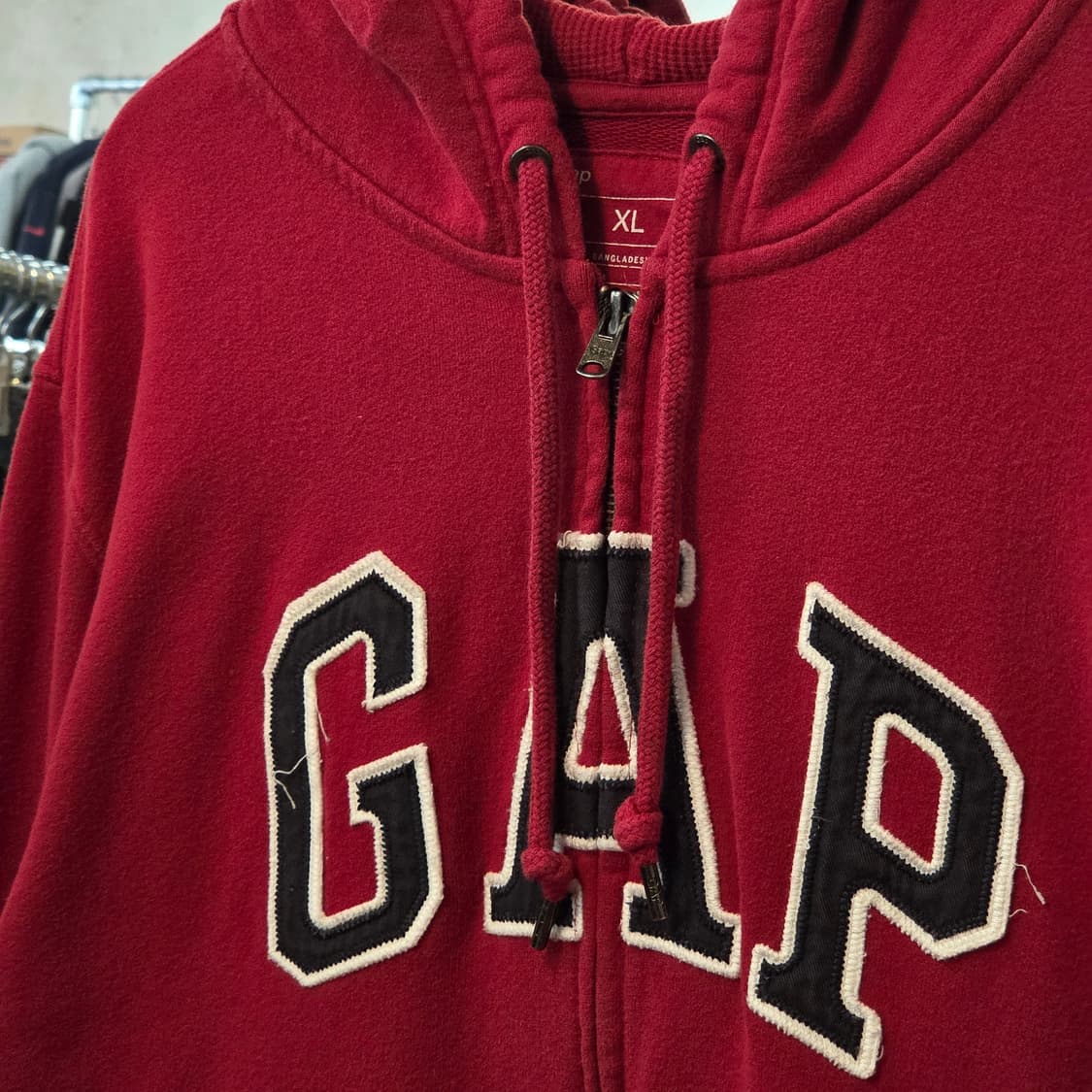 GAP 레드 빅로고 자수 후드집업 상품이미지3