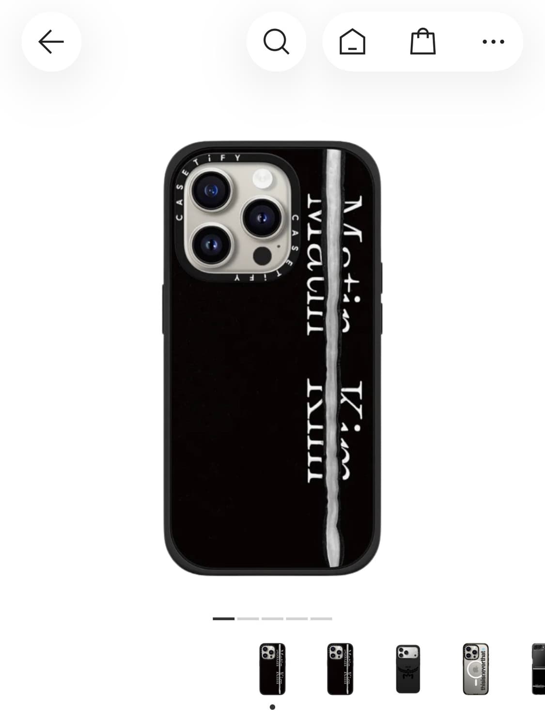Casetify 마뗑킴 블랙 로고 구합니다 상품이미지1