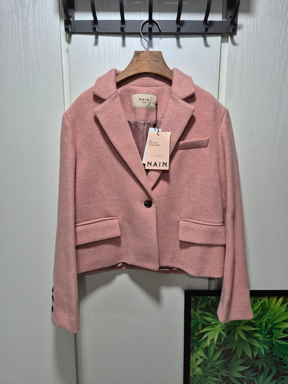 (타임세일)(새상품)NAIN 나인 핑크 크롭 자켓 상품이미지1