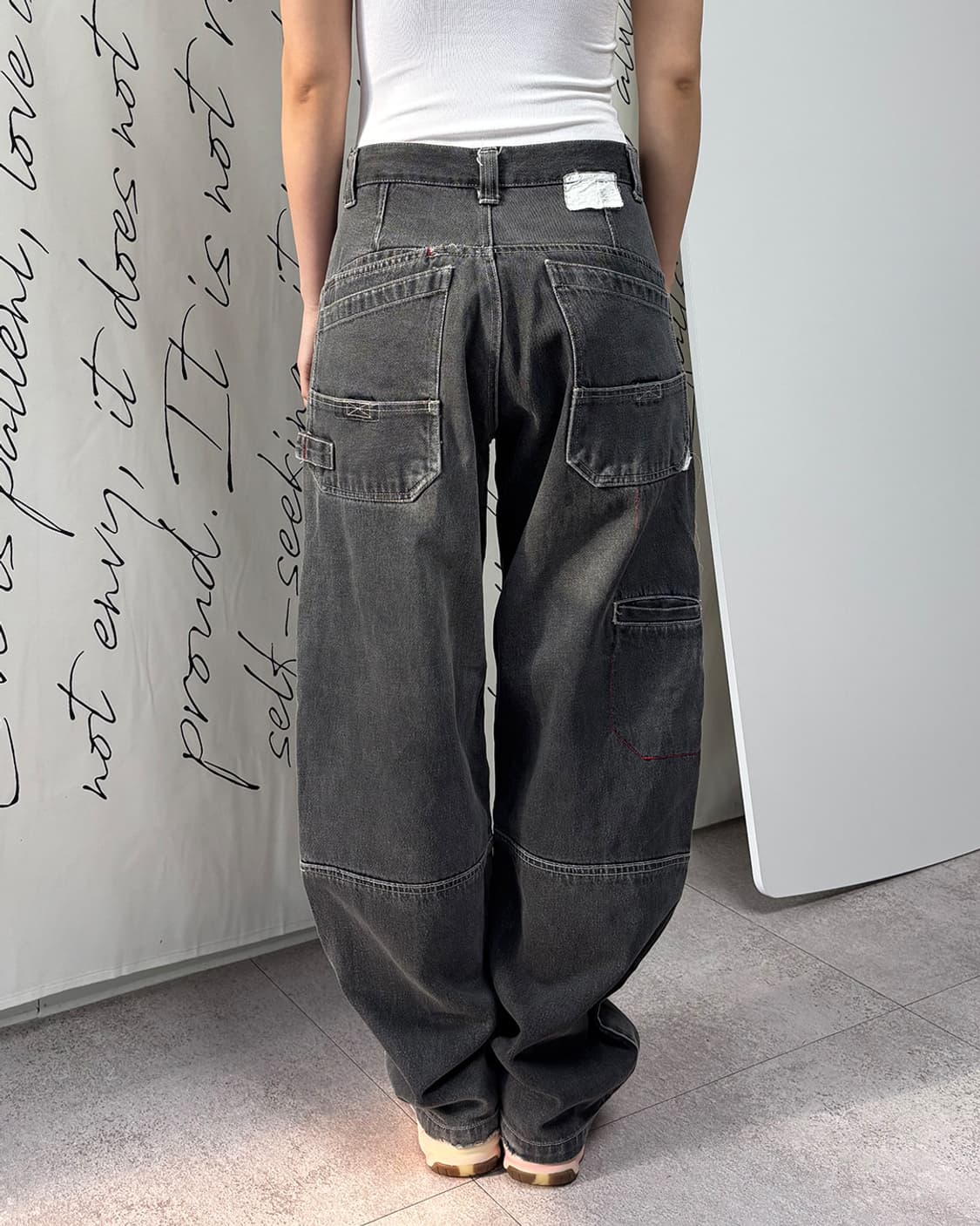HOBO old-school cargo black denim pants 상품이미지3