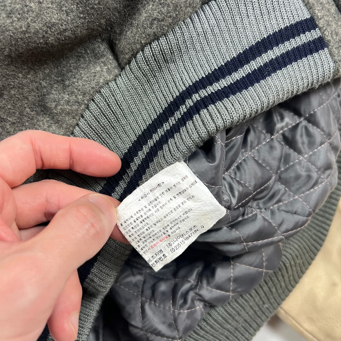 90‘s 나이키 nike 조던 23 로고 울레더 바시티자켓 상품이미지10