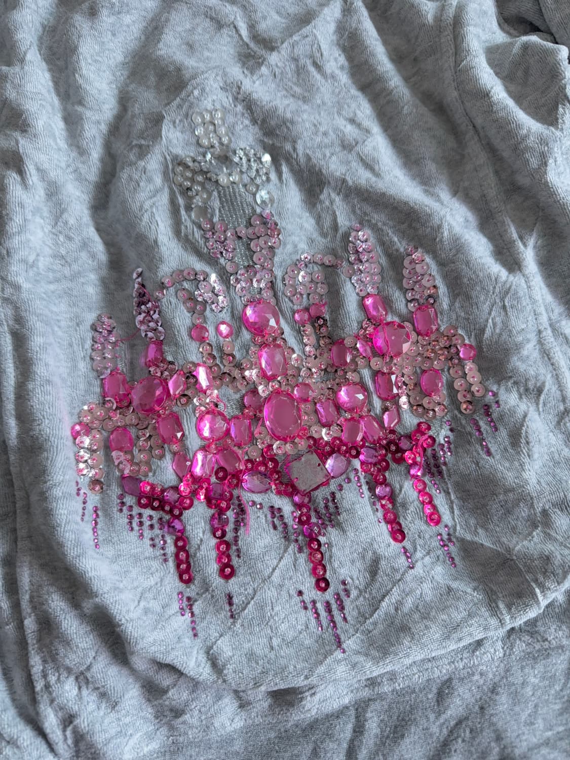 라디 그레이 샹들리에 갸루 후드집업 상품이미지3