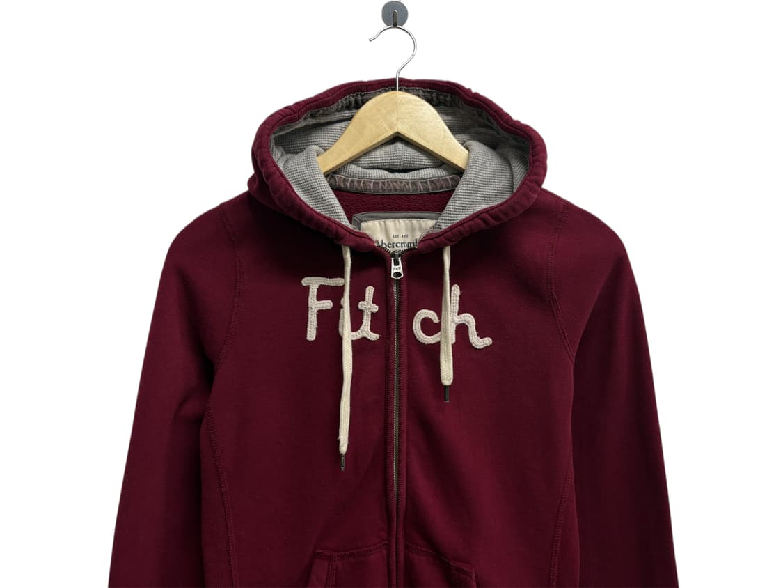  아베크롬비 버건디 후드집업 M 상품이미지2