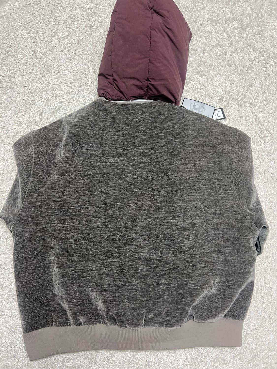 [L] Cord 코드 멜로 디테치드 키트 벨루어 자켓_GR 새상품 상품이미지4