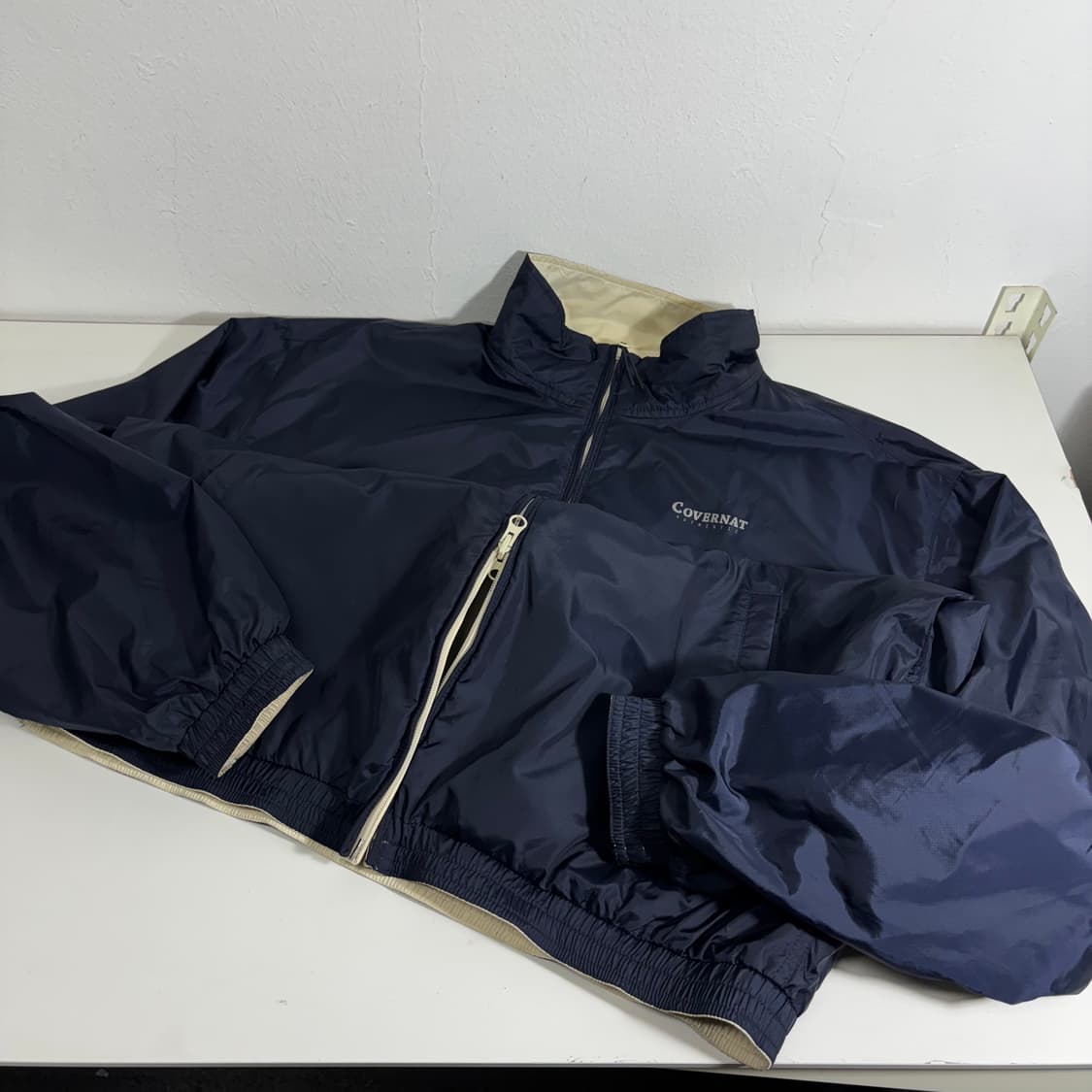 XL 커버낫 네이비 오버핏 기본로고 나일론 바막자켓 상품이미지2