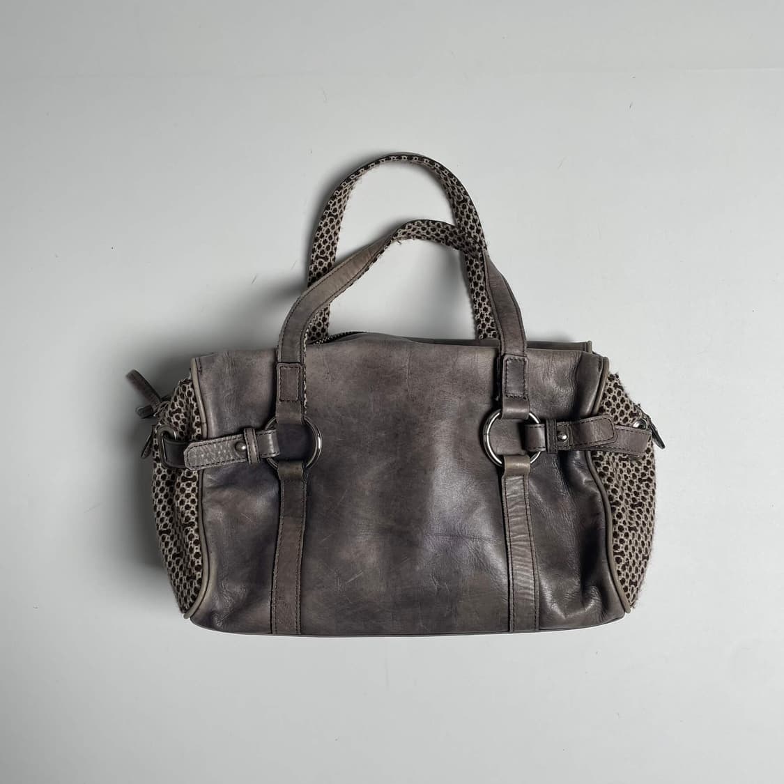 cuir jouer cube 레더 도트 패브릭 백 상품이미지5