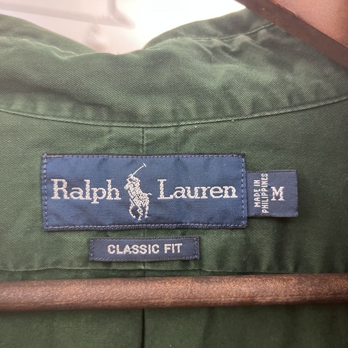 폴로 랄프로렌 레트로 클래식핏 딥그린 셔츠 M C09899 상품이미지5