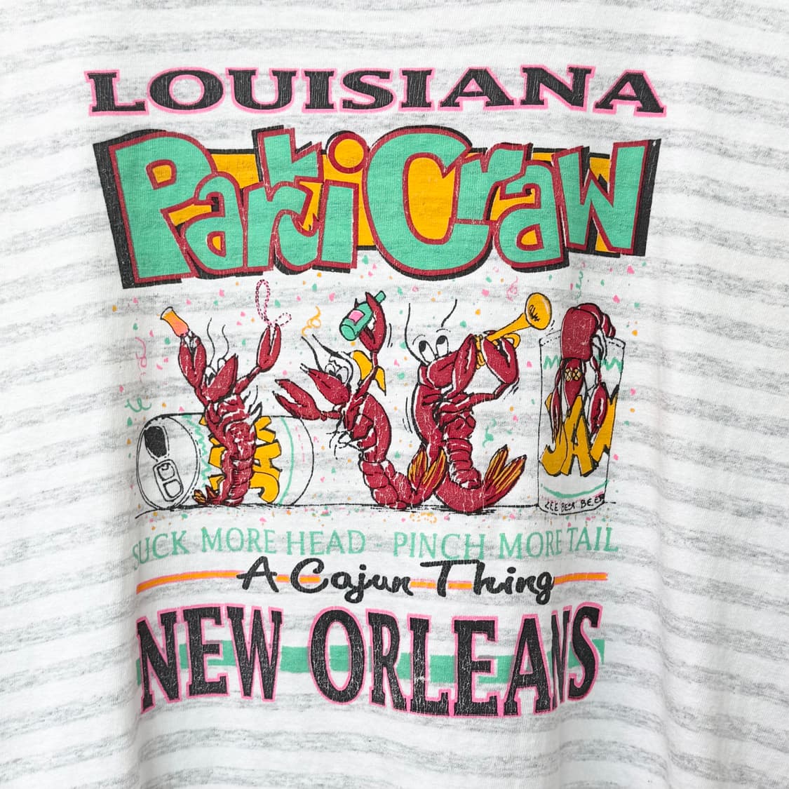 90s 뉴올리언스 빈티지 스트라이프 티셔츠 상품이미지2