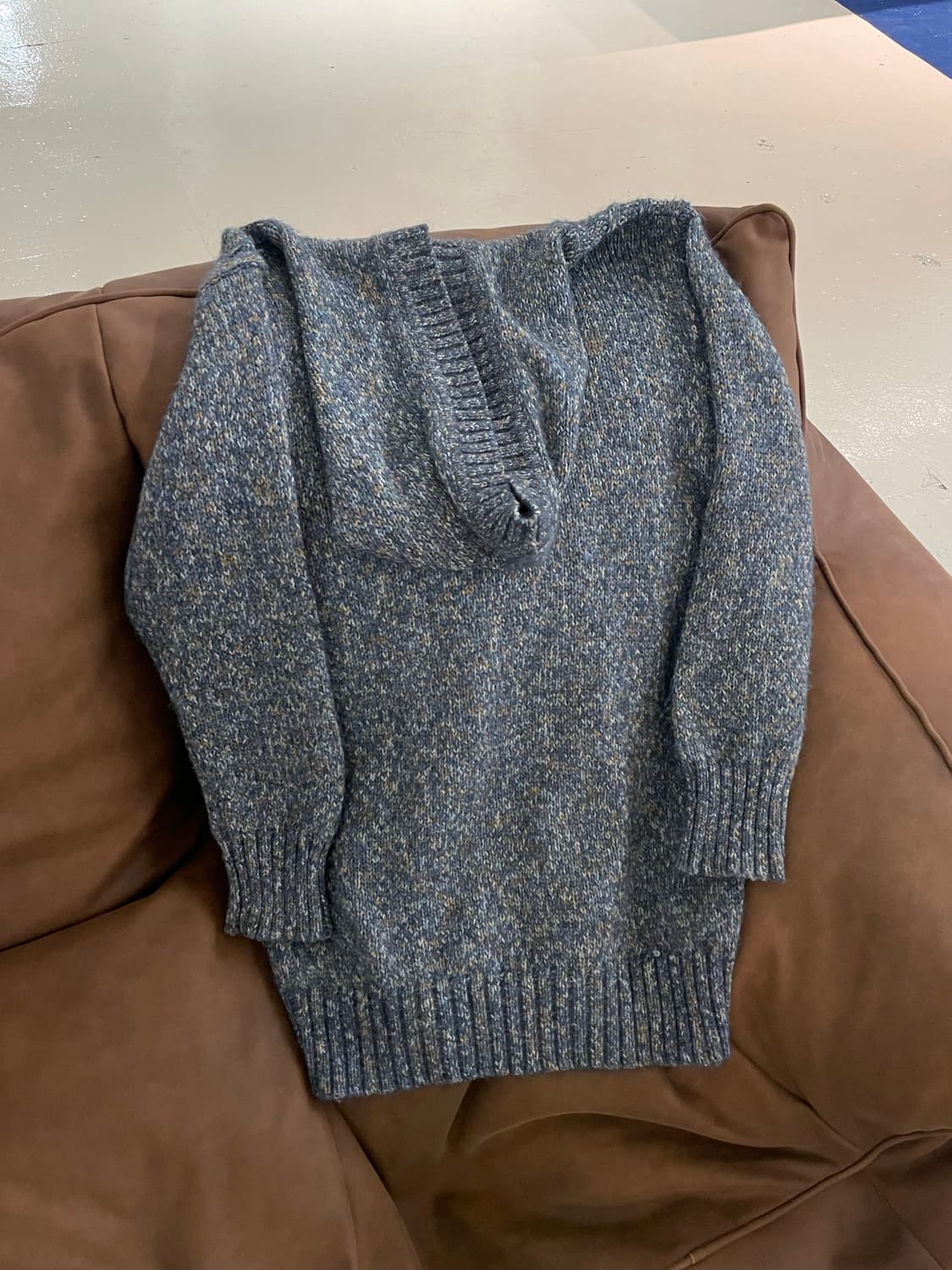 Japanese vtg 보카시 케이블 후드 가디건 상품이미지8