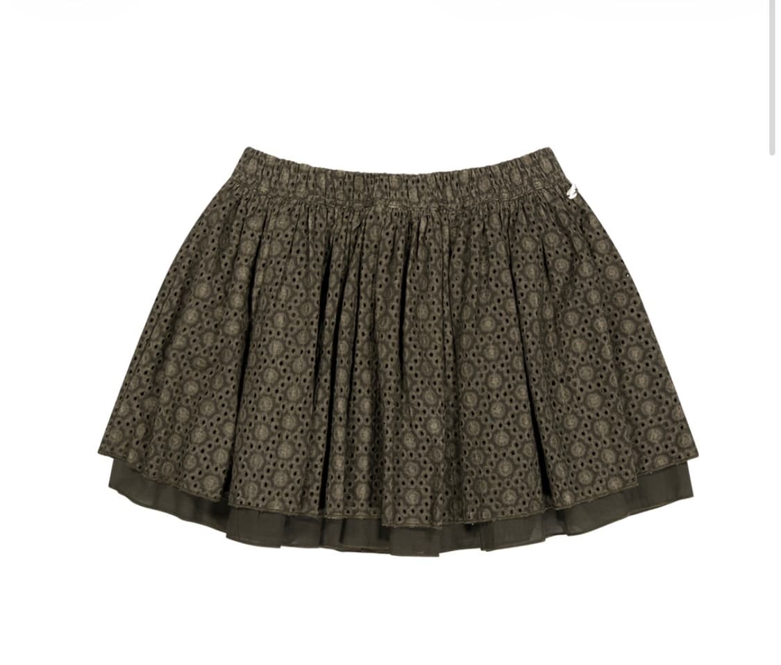 코이세이오 플라워 펀칭 스커트 브라운 상품이미지1