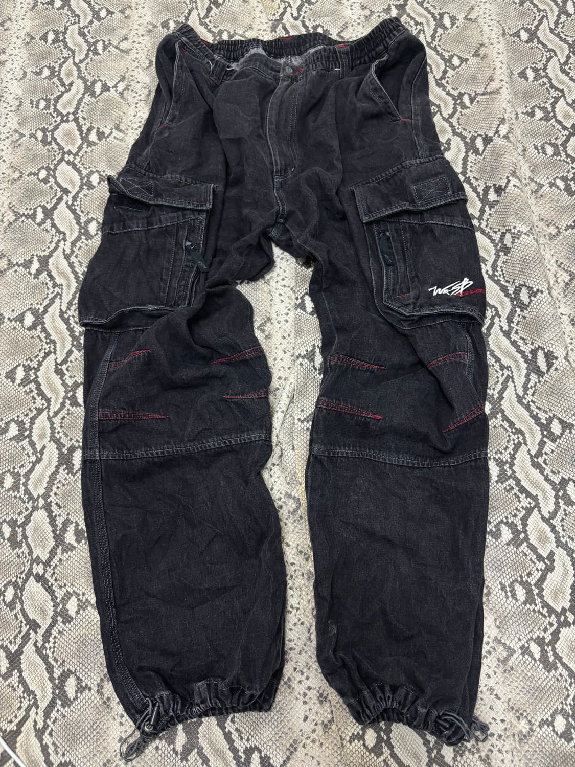 “Vintage” Y2K Mood Black Cargo Pants 상품이미지2