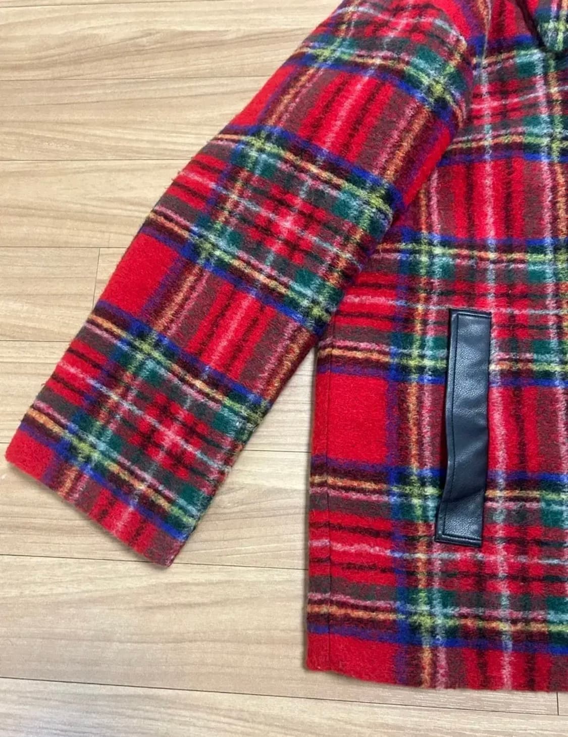 투머치토커 타탄체크 코트 상품이미지7