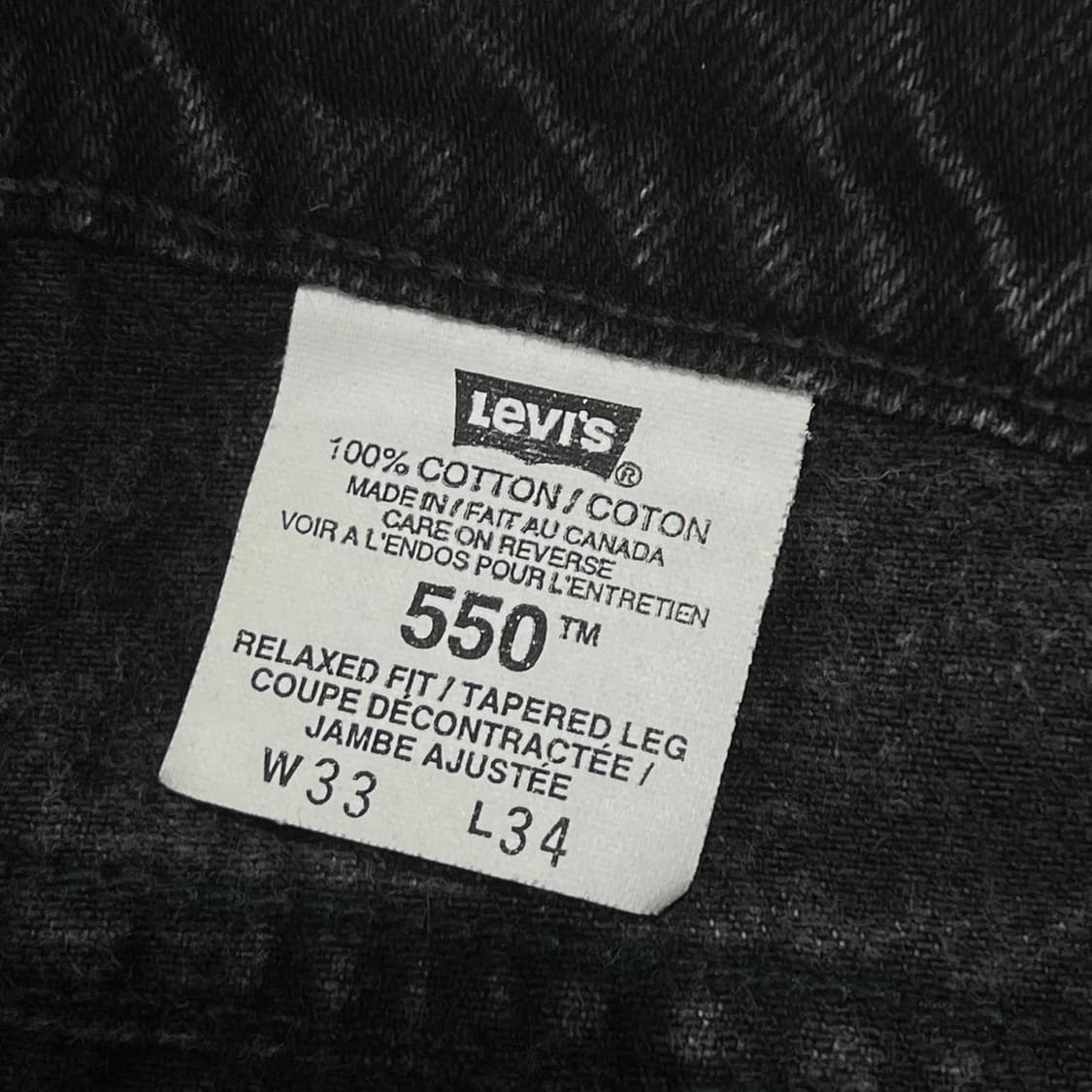 리바이스 550 흑청 데님팬츠 s10314 상품이미지6