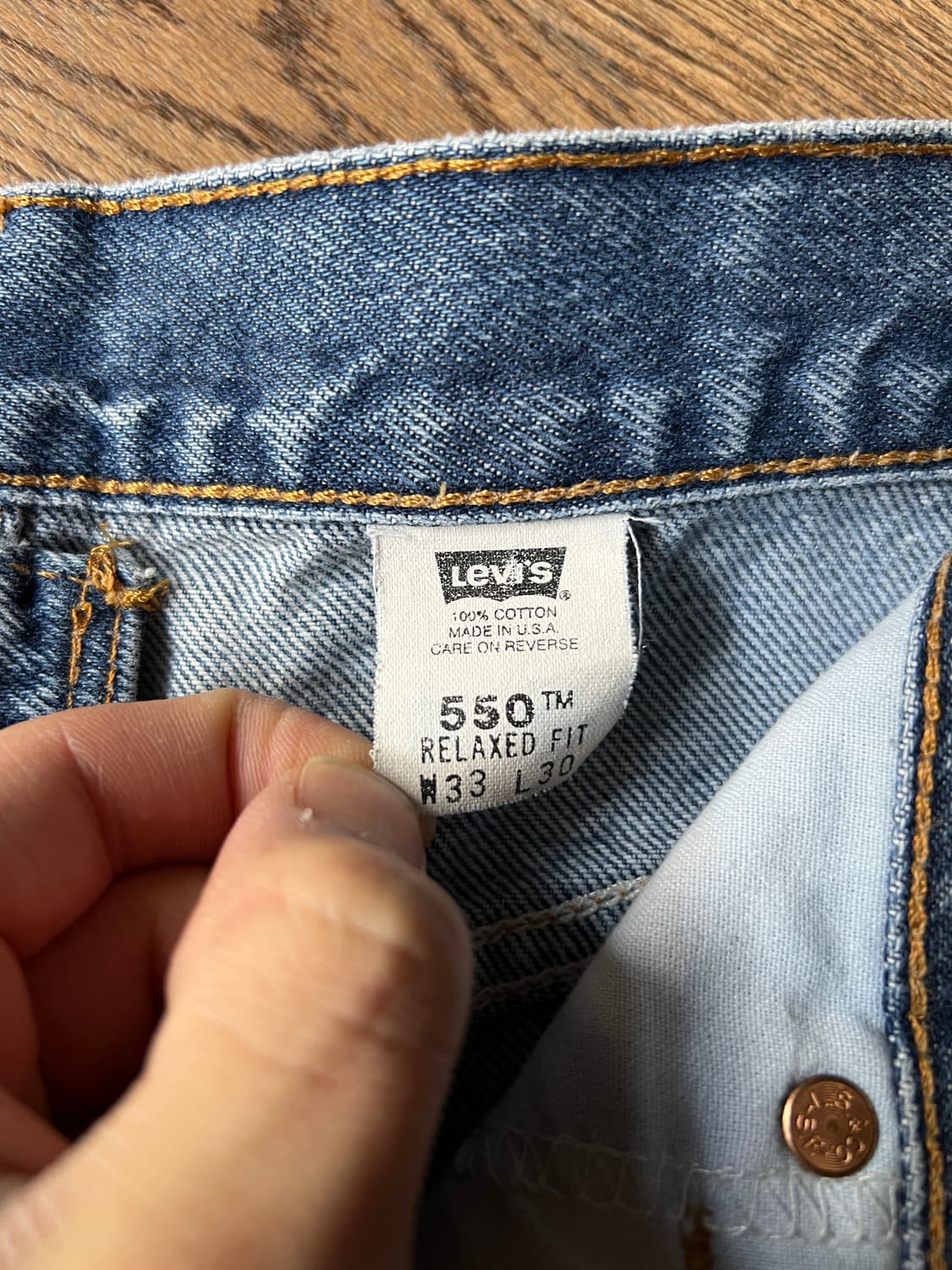 [33]00's 리바이스 USA Made 550 디스트로이드 데님 팬츠 상품이미지3