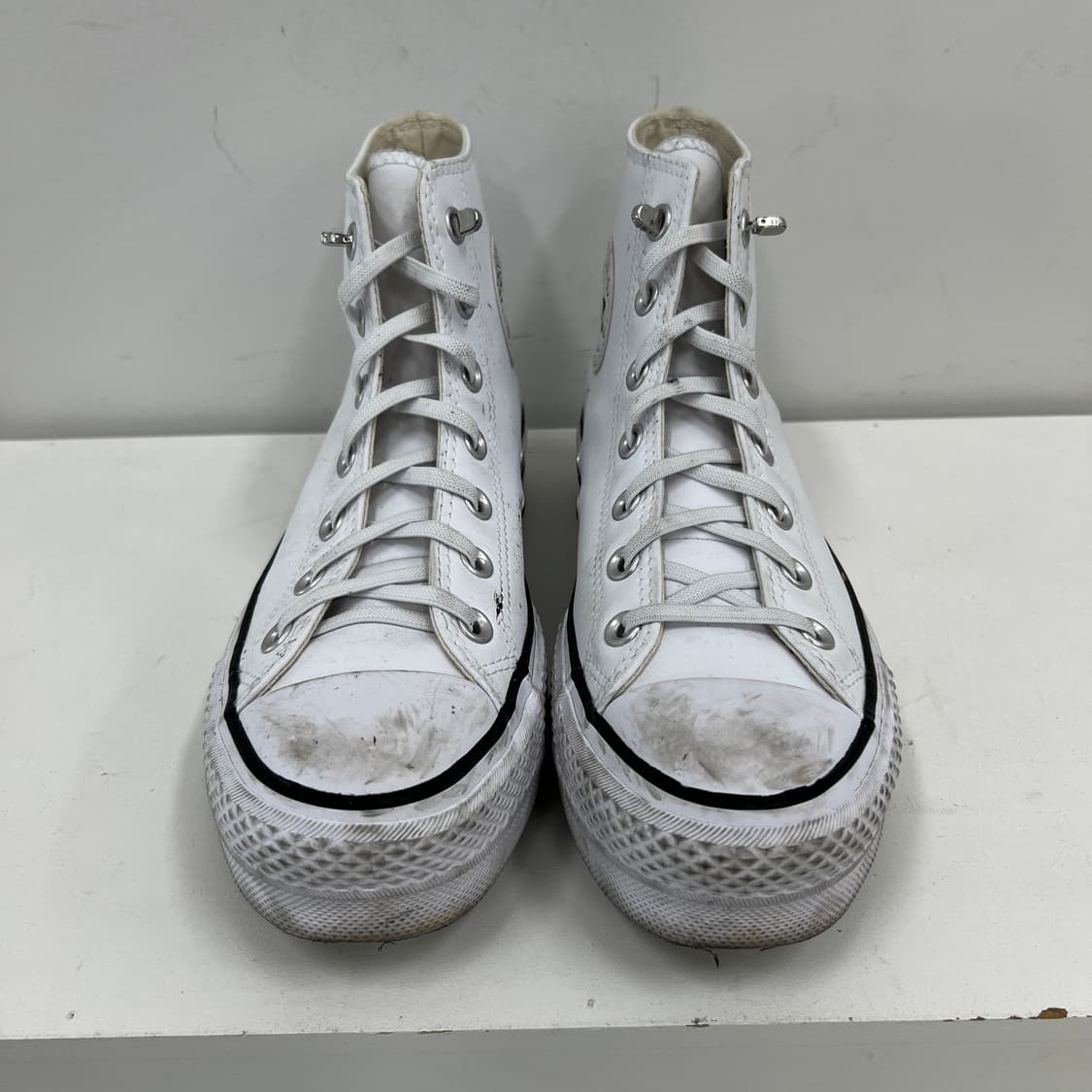 컨버스 척테일러 올스타 리프트 플랫폼 레더 하이 스니커즈 240 상품이미지2