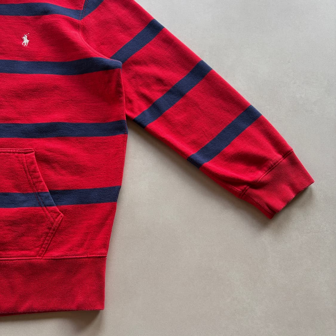 [L]폴로 랄프로렌 스트라이프 럭비 기모 후드 상품이미지6