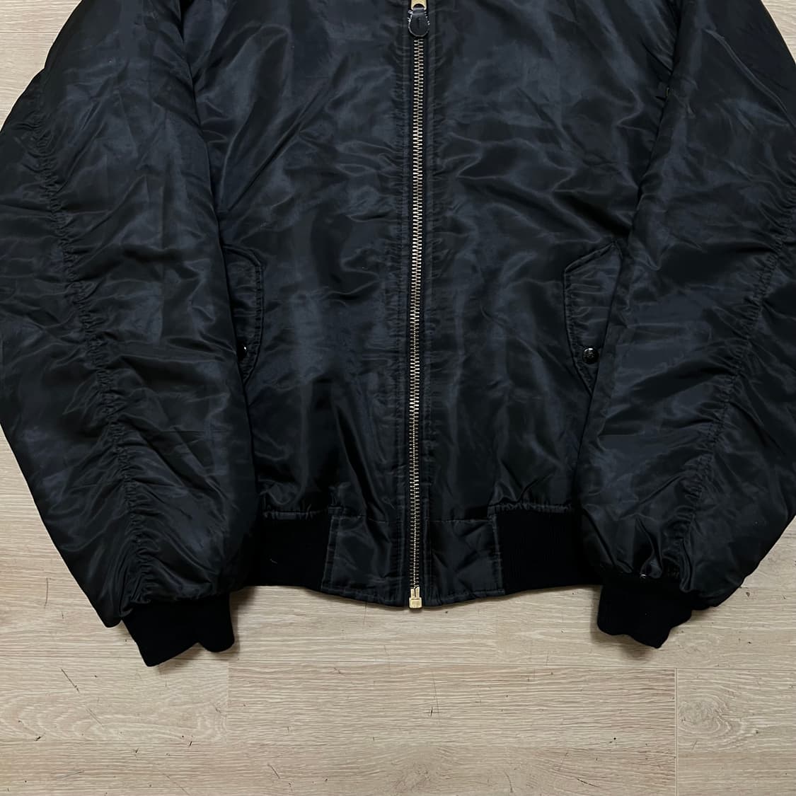 로스코 빅사이즈 MA-1 포켓 항공점퍼 봄버자켓 [블랙] 2XL/110 상품이미지3