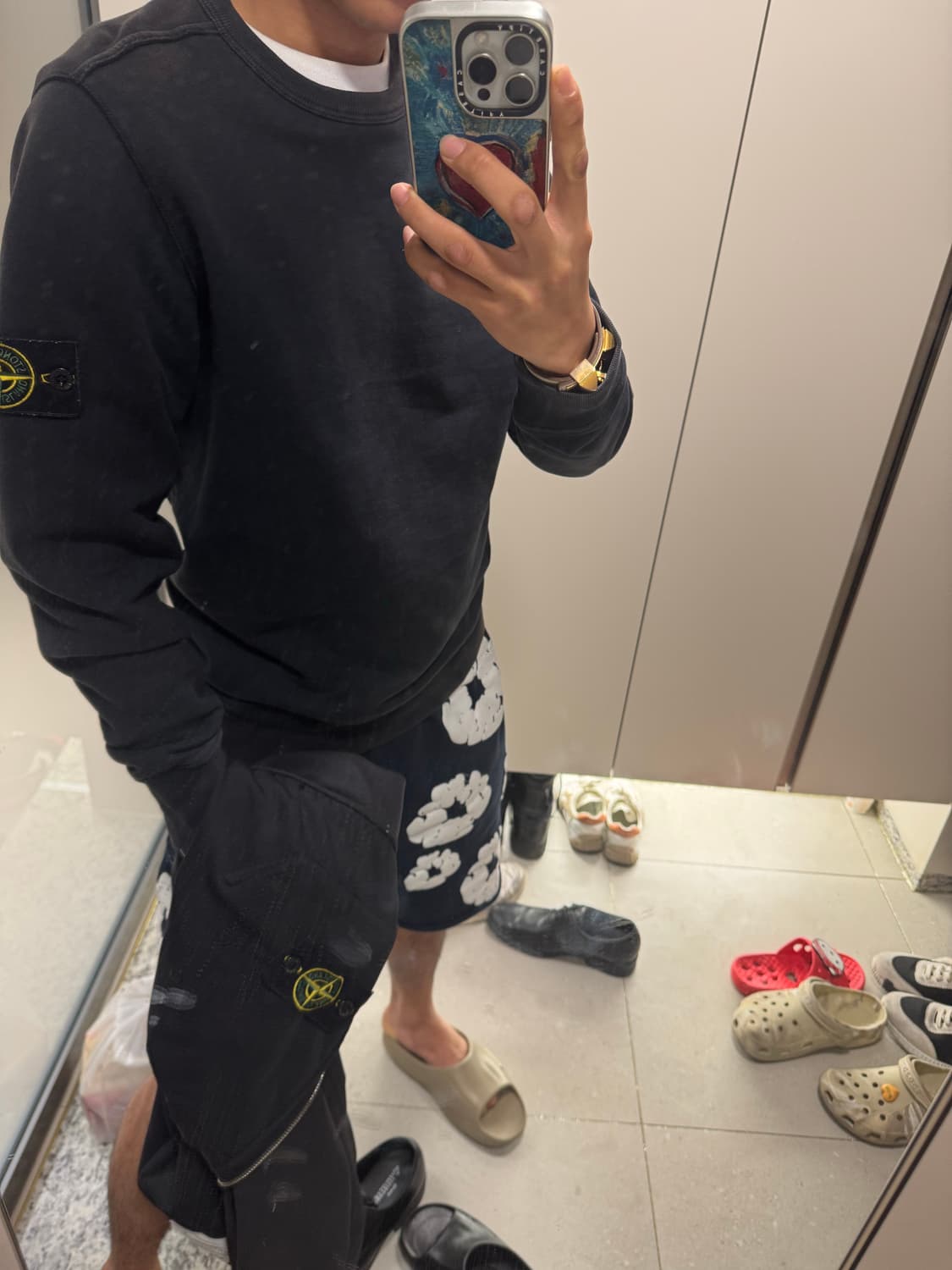 [정품] 스톤아일랜드 블랙 맨투맨 S 상품이미지7